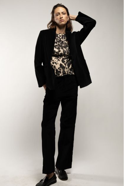 Trousers 64% cotton, 24% polyester, 7% viscose, 2% elastane