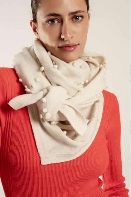 Echarpe en forme de pointe 70% laine 30% cachemire