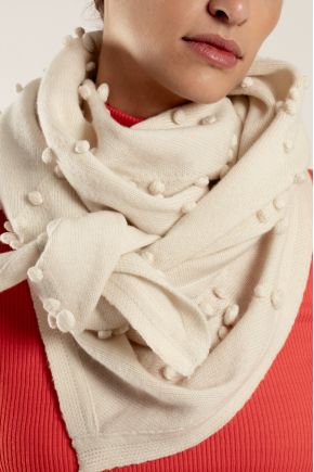 Echarpe en forme de pointe 70% laine 30% cachemire